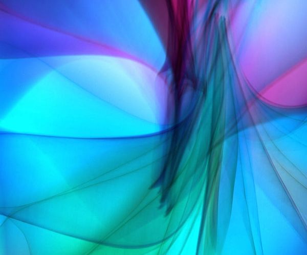 Abstract visual of flowing energy lines in purple and white.